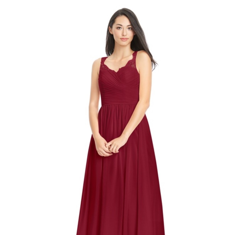 Azazie burgundy bridesmaid dress